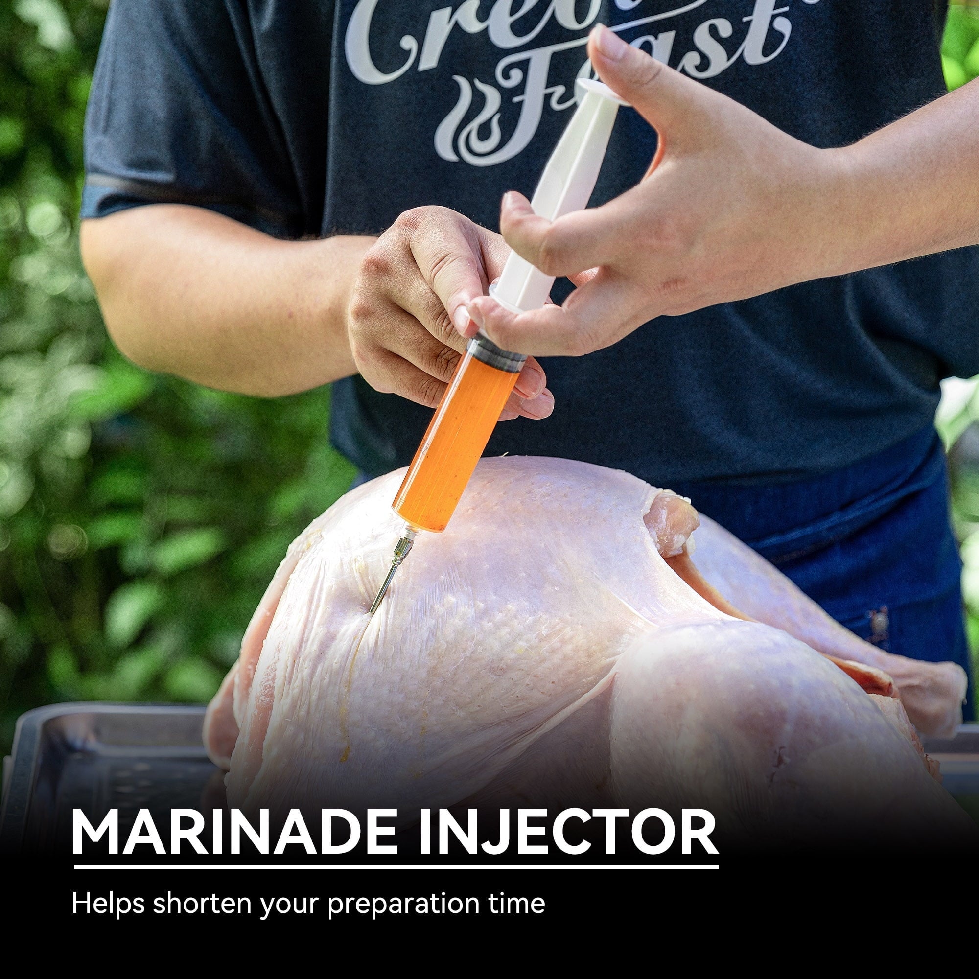 Creole Feast, TFS3000L, Premium Aluminum 30 Qt. Turkey Fryer Set, 50,000 BTU Burner