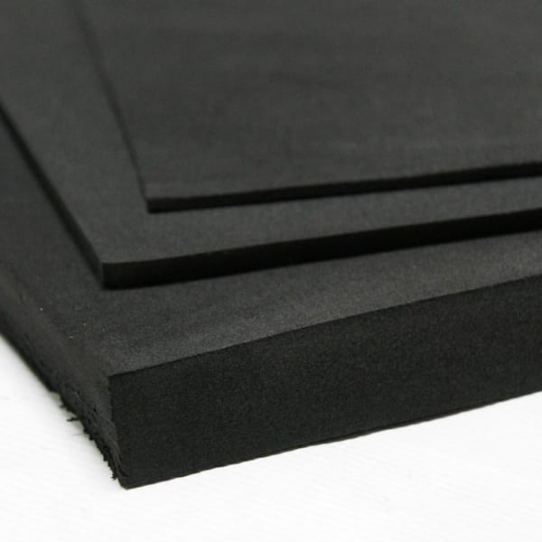 Closed Cell Sponge Rubber Blend 3/8 in. x 39 in. x 78 in. Black Foam Rubber Sheet