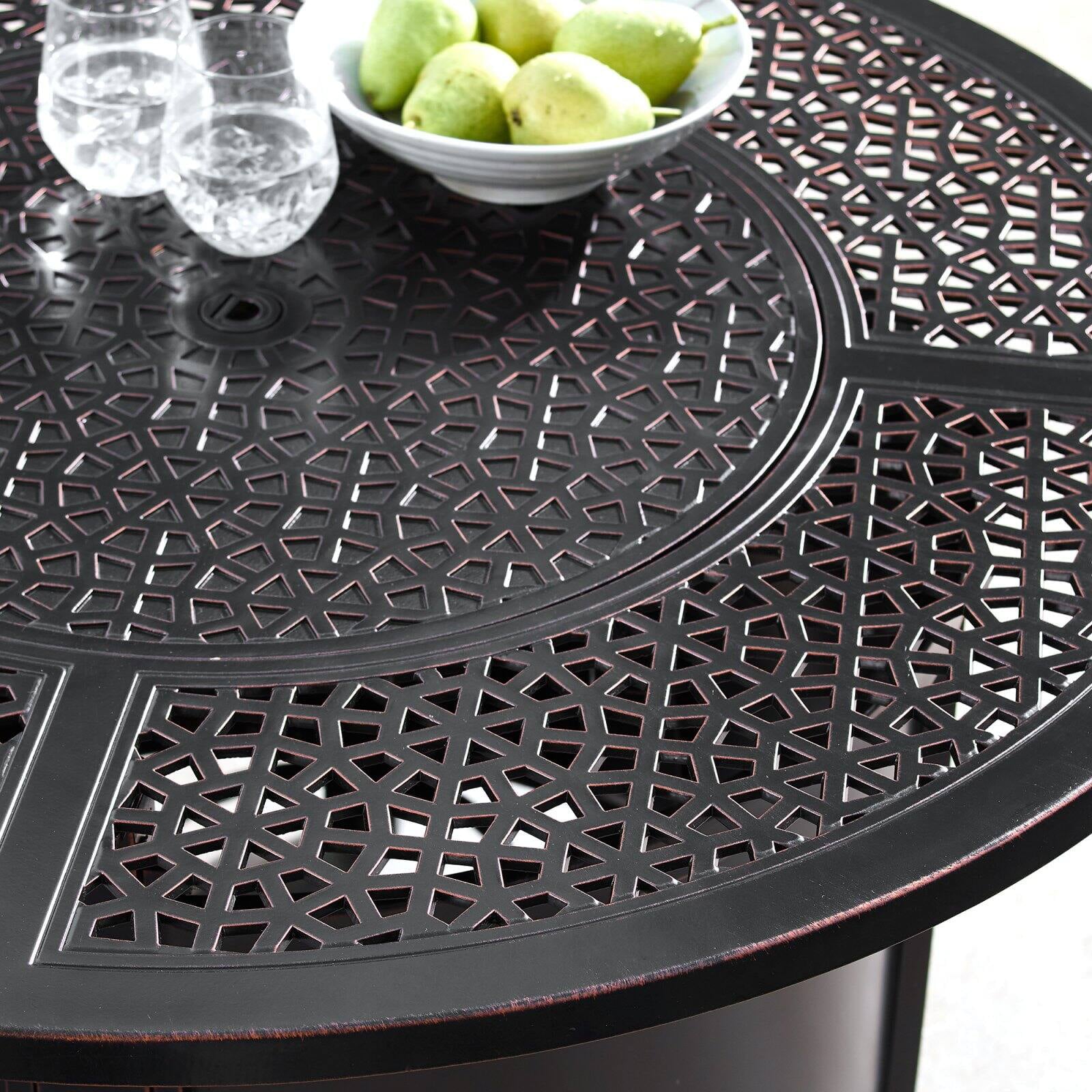 Oakland Living Dubai 44 in. Round Propane Fire Pit Table