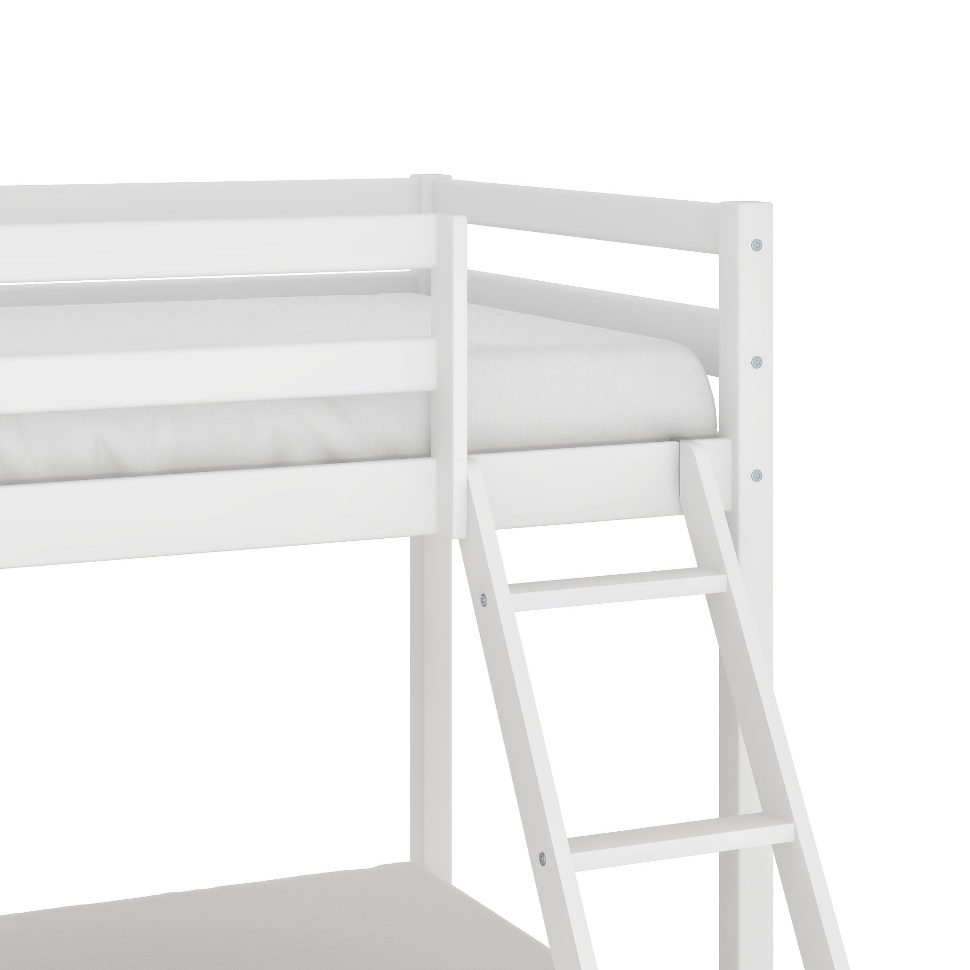 Campbell Wood Twin Over Full Convertible Bunk Bed, White
