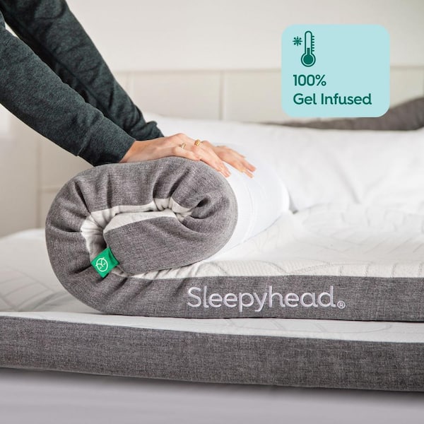 3 in. Full Gel-Infused Memory Foam Mattress Topper with Washable Cover