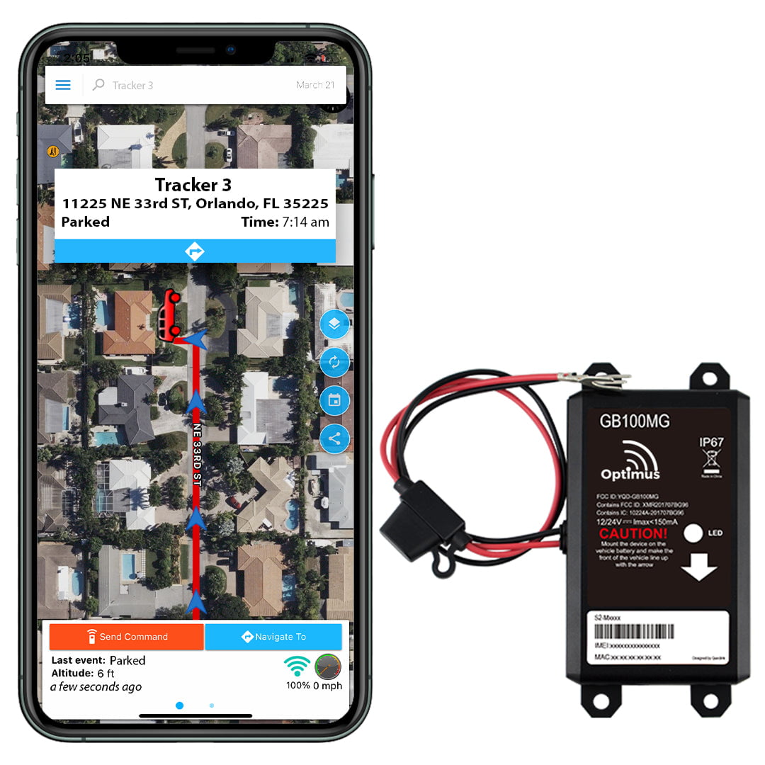 GB100M Easy Install Directly on Car's Battery GPS Tracker