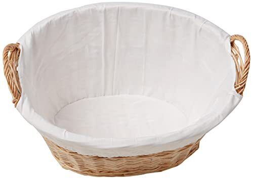 ML5569 Willow Wicker Laundry Basket with Handles and Liner | Natural Brown