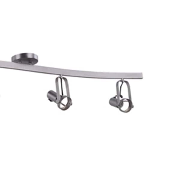 36 in. 4-Light Brushed Nickel Track Lighting Kit