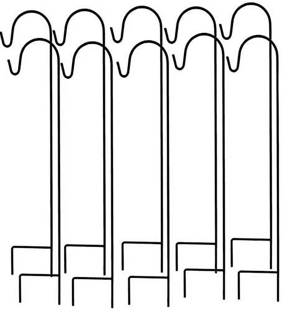 Ashman Online, Shepherds Hook 10 Pack, Black Color, 35 inches Height
