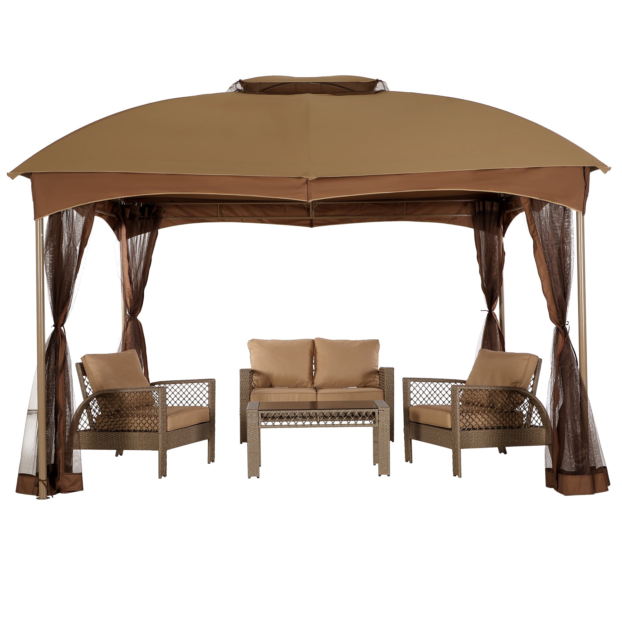 MF Studio 10x10 FT Gazebo with Netting for Outdoor