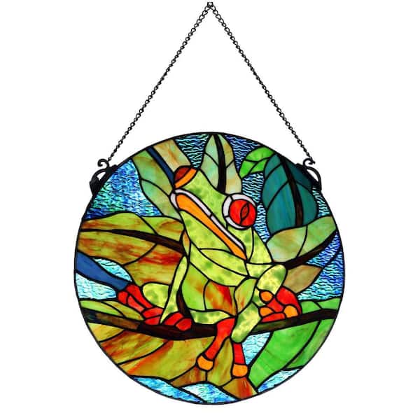 Savin Frog Tiffany Window Panel