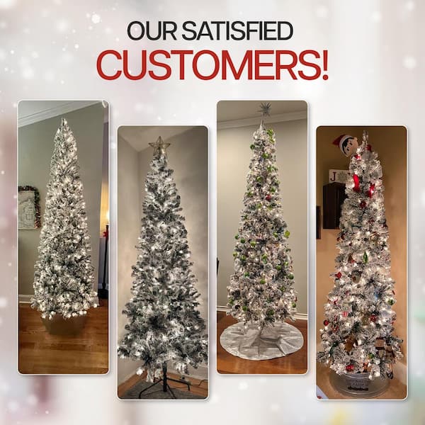 7.5 ft. Prelit Artificial Christmas Tree with Pine Cones, Foot Pedal, 1556 Branch Tips, 750 Warm Lights and Metal Stand