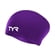 TYR Long Hair Wrinkle Free Silicone Adult Fit Cap In Purple