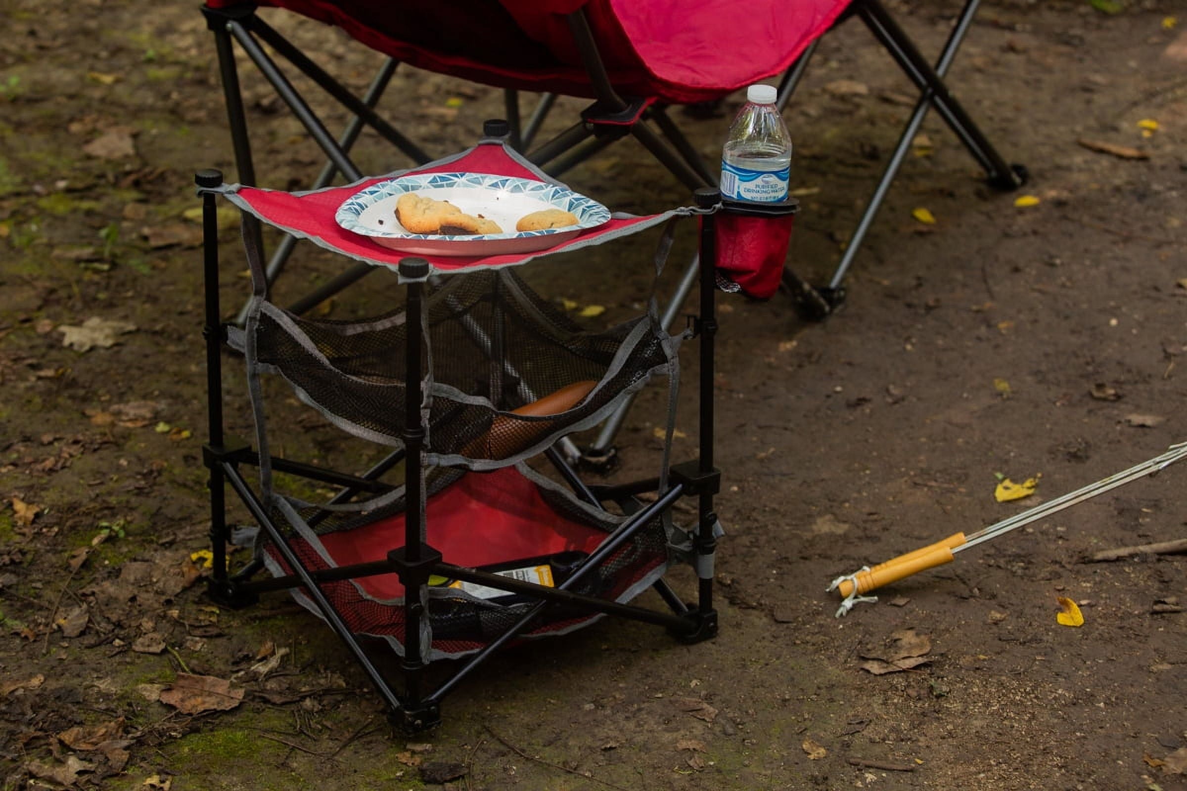 Ozark Trail 3 Shelf Camping Table, Red, 14