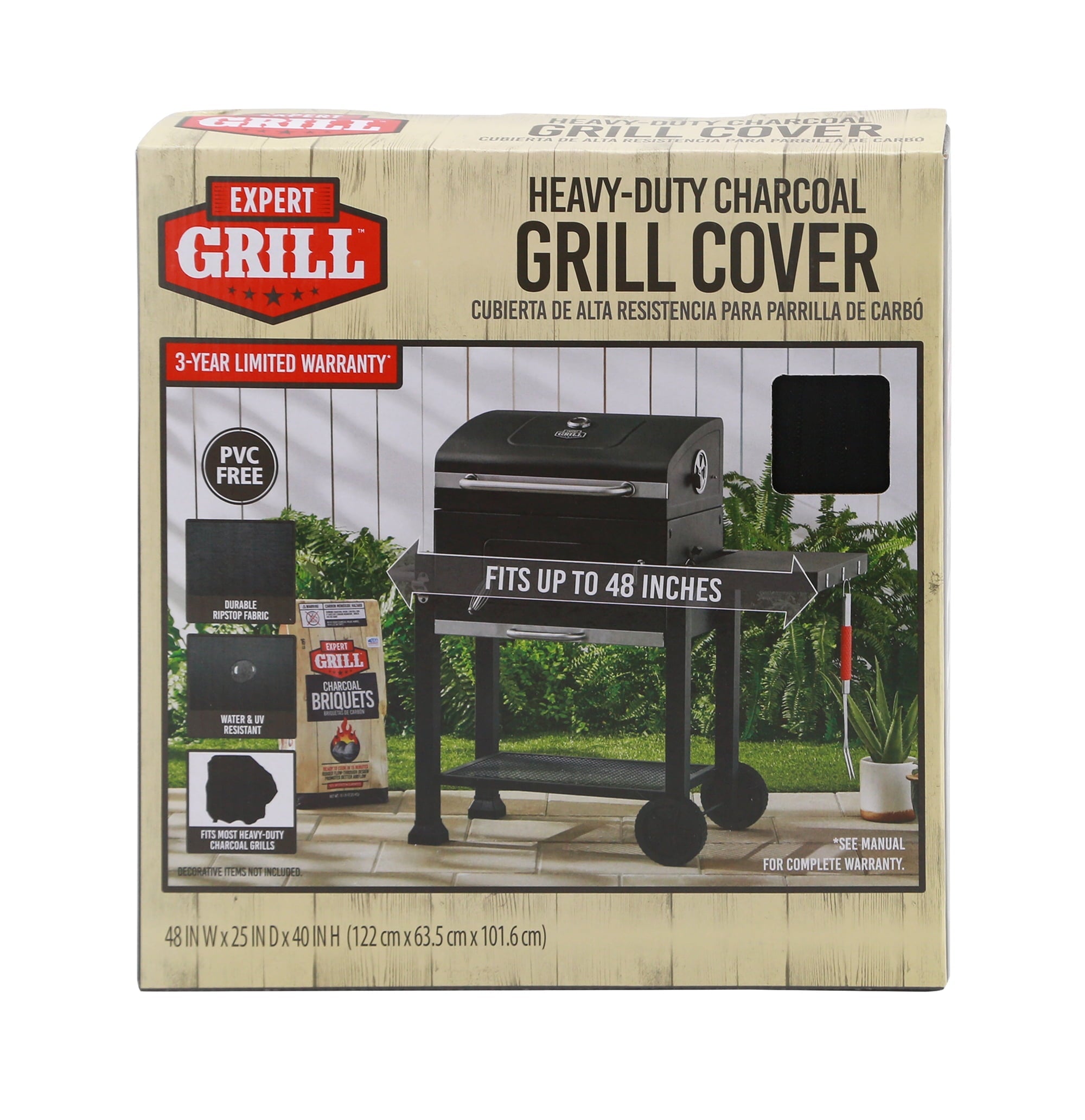 Expert Grill Heavy Duty Charcoal Grill Cover, Black