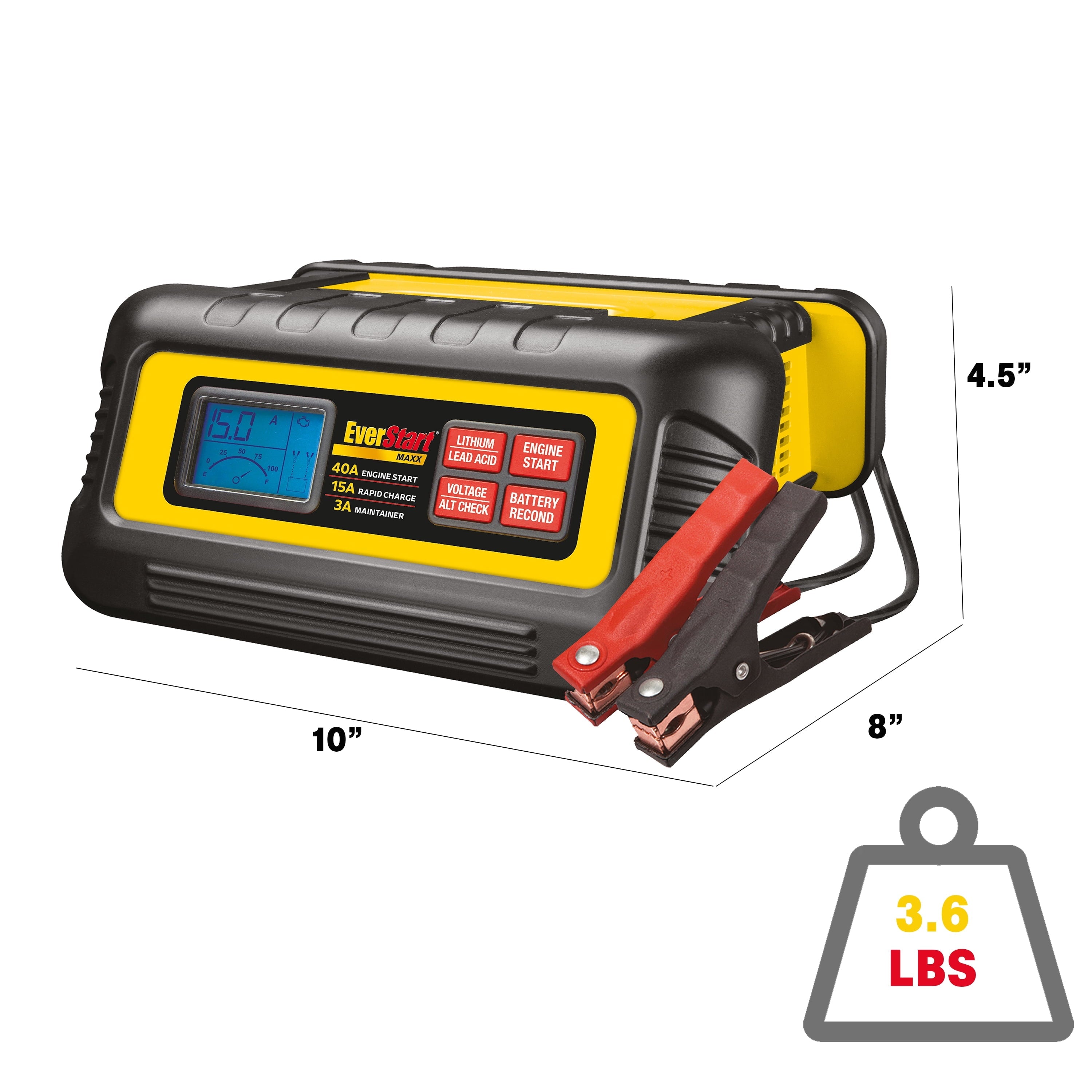 EverStart Maxx 15 Amp Battery Charger and Maintainer with 40 Amp Engine Start (BC40BE)