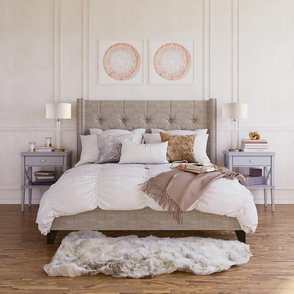 Harlow 29 in. Brass and Clear Glass Table Lamp