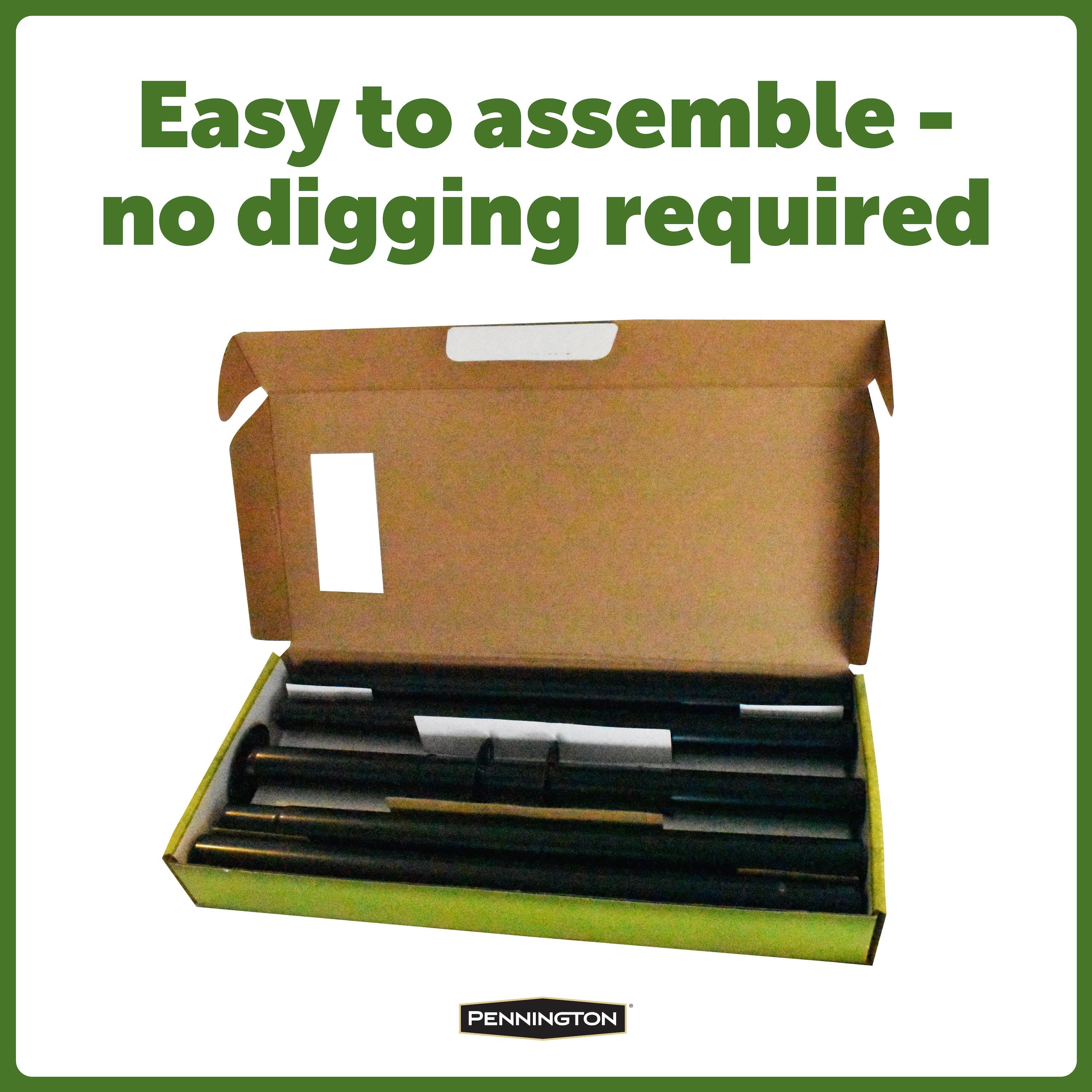 Pennington Premium Wild Bird Feeder Pole Plus, 5 feet Installed Height, Black