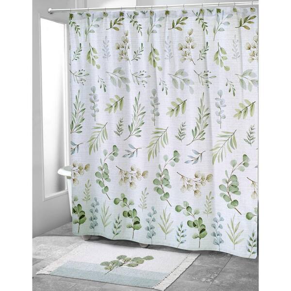 Ombre Leaves 72 in. Multicolor Shower Curtain