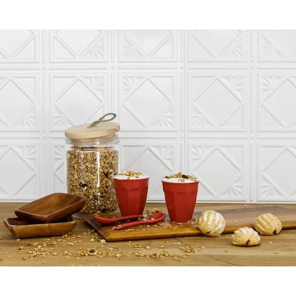 18.5 in. x 24.3 in. Artnouvo Decorative 3D PVC Backsplash Panels in White 30-Pieces