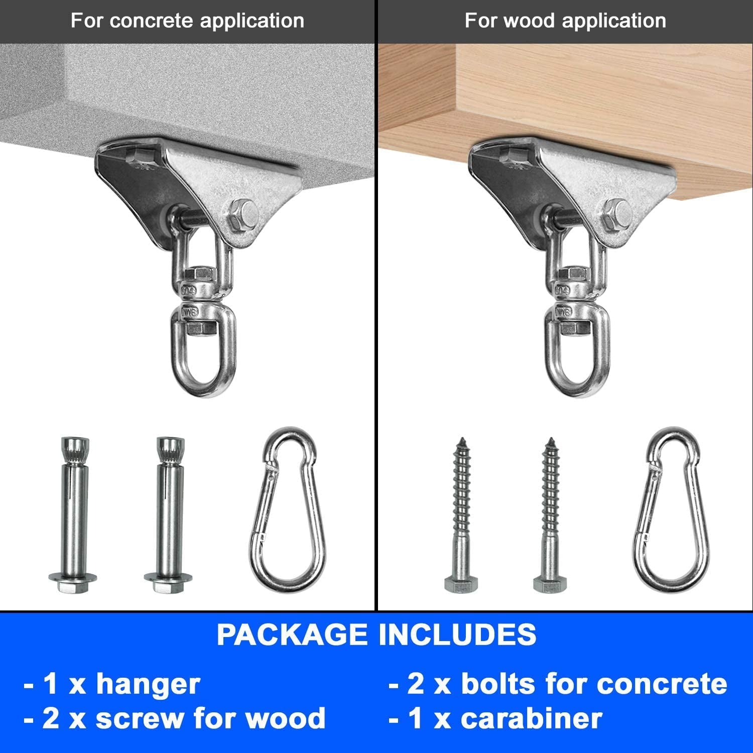 Yes4All Hangers 360 Degree Rotation Wood Beam Punching Bag Hanger
