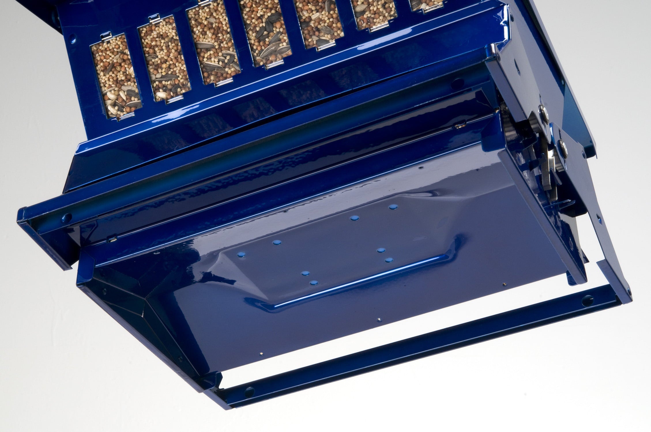 Woodlink Squirrel Resistant Hopper Metal Bird Feeder, Blue