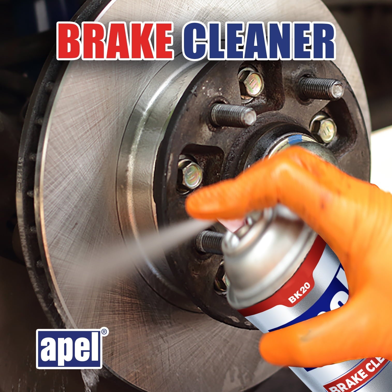 APEL Brake Parts Cleaner (6 x 15.1 fl oz) Brake Pad Disc Springs Calipers (Pack of 6)