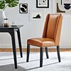 Modway Baron Vegan Leather Dining Chair in Gray