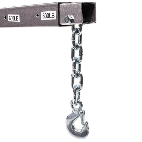 1100 lbs. Capacity 59.5 lbs. Hitch Class I Hitch Mounted Crane Hydraulic Lift Hoist