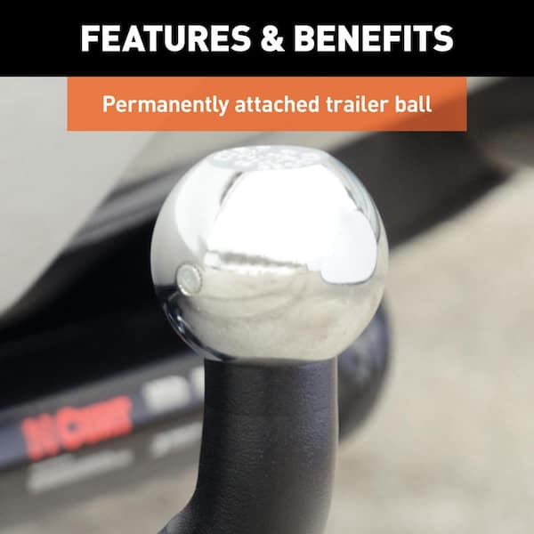 3,500 lbs. Euro Mount Trailer Hitch Ball Mount with 2 in. Ball (1-1/4 in. Shank, 4-5/8 in. High, 7-1/4 in. Long)