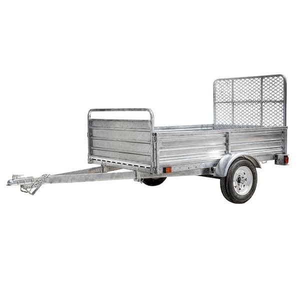 4.5 ft. x 7.5 ft. Single Axle Galvanized Utility Trailer Kit with Drive-Up Gate
