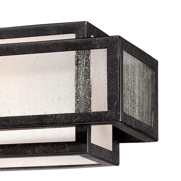 Camden Square 3-Light Aged Black Charcoal Bath and Vanity Light