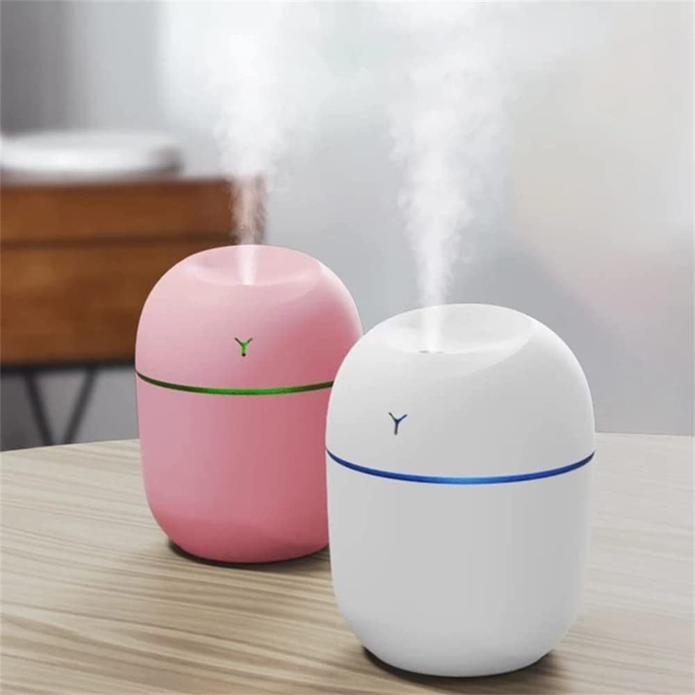 Mini Humidifier, 220ml Small Cool Mist Humidifier, USB Personal Desktop Humidifier for Baby Bedroom Travel Office Home, Auto Shut-Off, 2 Mist Modes, Super Quiet