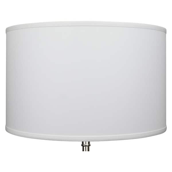 Fenchel Shades 18 in. Top Diameter x 18 in. Bottom Diameter x 12 in. Height Drum Lamp Shade - Linen White