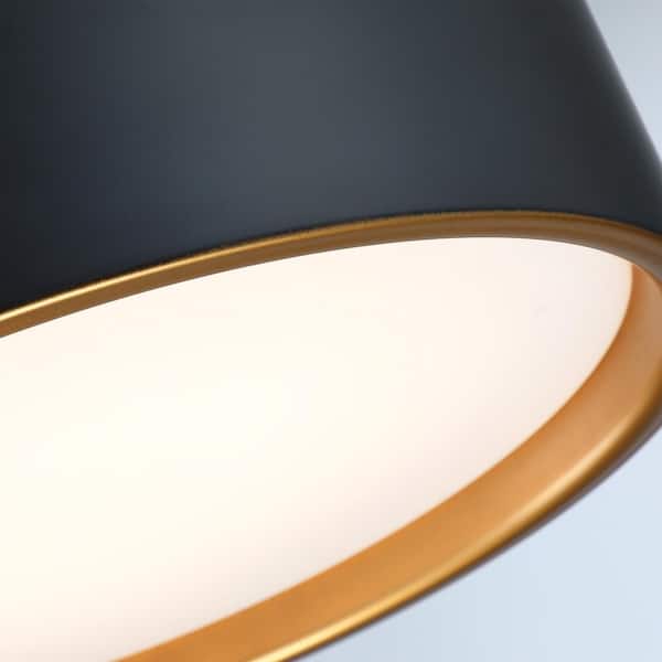 14 in. LED Modern Black Dimmable Flush Mount Ceiling Light