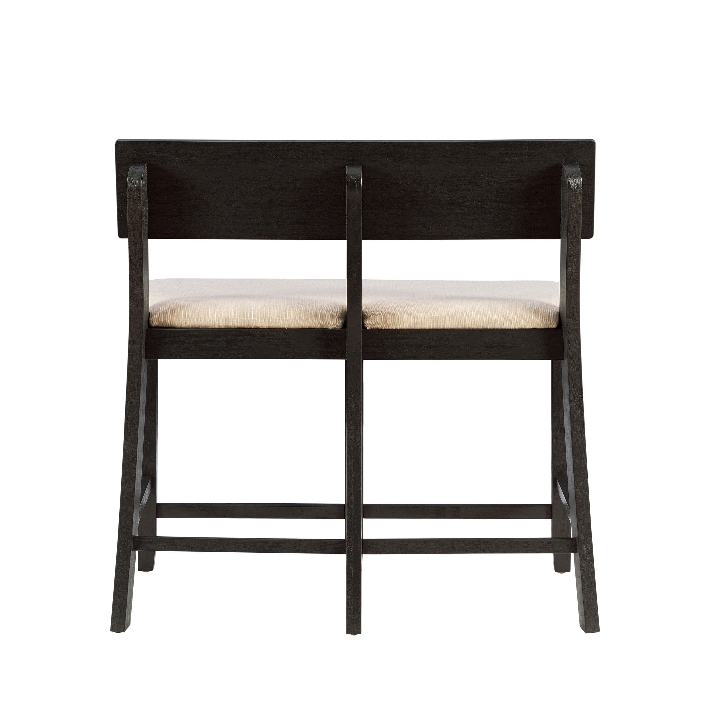 Linon Jamil Counter Height Dining Bench, Dark Charcoal