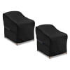 GARPROVM Patio Chair Covers 2 Pack, 600D Heavy Duty Waterproof Lounge Deep Seat Cover, Outdoor Lawn Patio Furniture Covers 32
