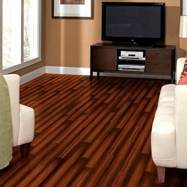 High Gloss Distressed Maple Sevilla 8 mm T x 5.6 in. W Laminate Wood Flooring (748 sqft/pallet)