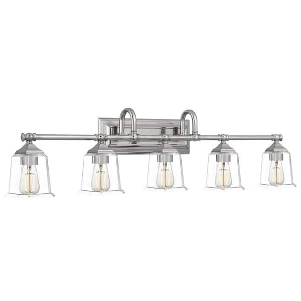 Nicholas 5-Light Brushed Nickel Vanity Light