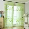 pxiakgy 55ââx94.5ââ window screen decoration cluster flower tulle curtain tulle tracery voile drape drapery polyester fabric curtain screen green