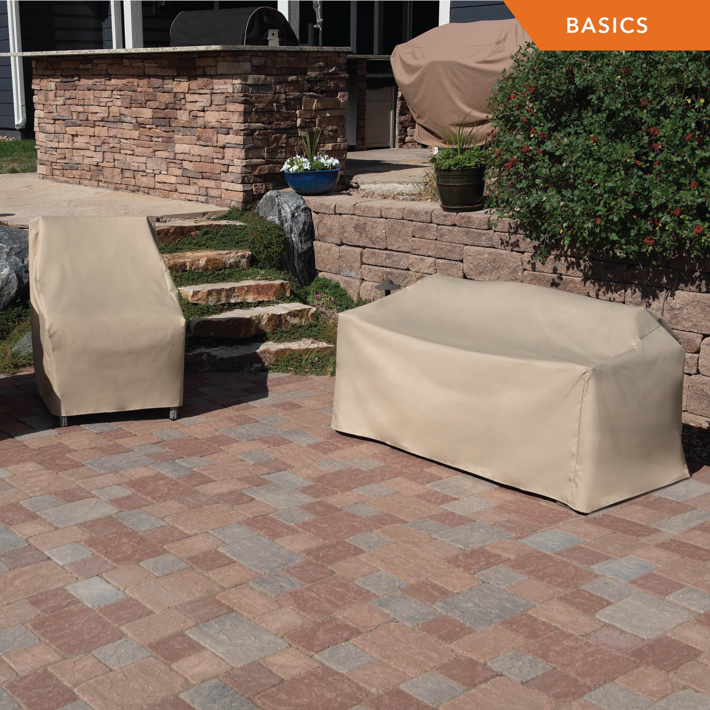 Modern Leisure Basics Patio Loveseat Cover, 2-Pack, 55