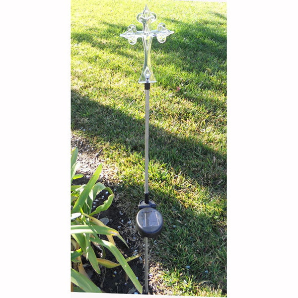 Cross Solar Light Garden Stake, Set of 2