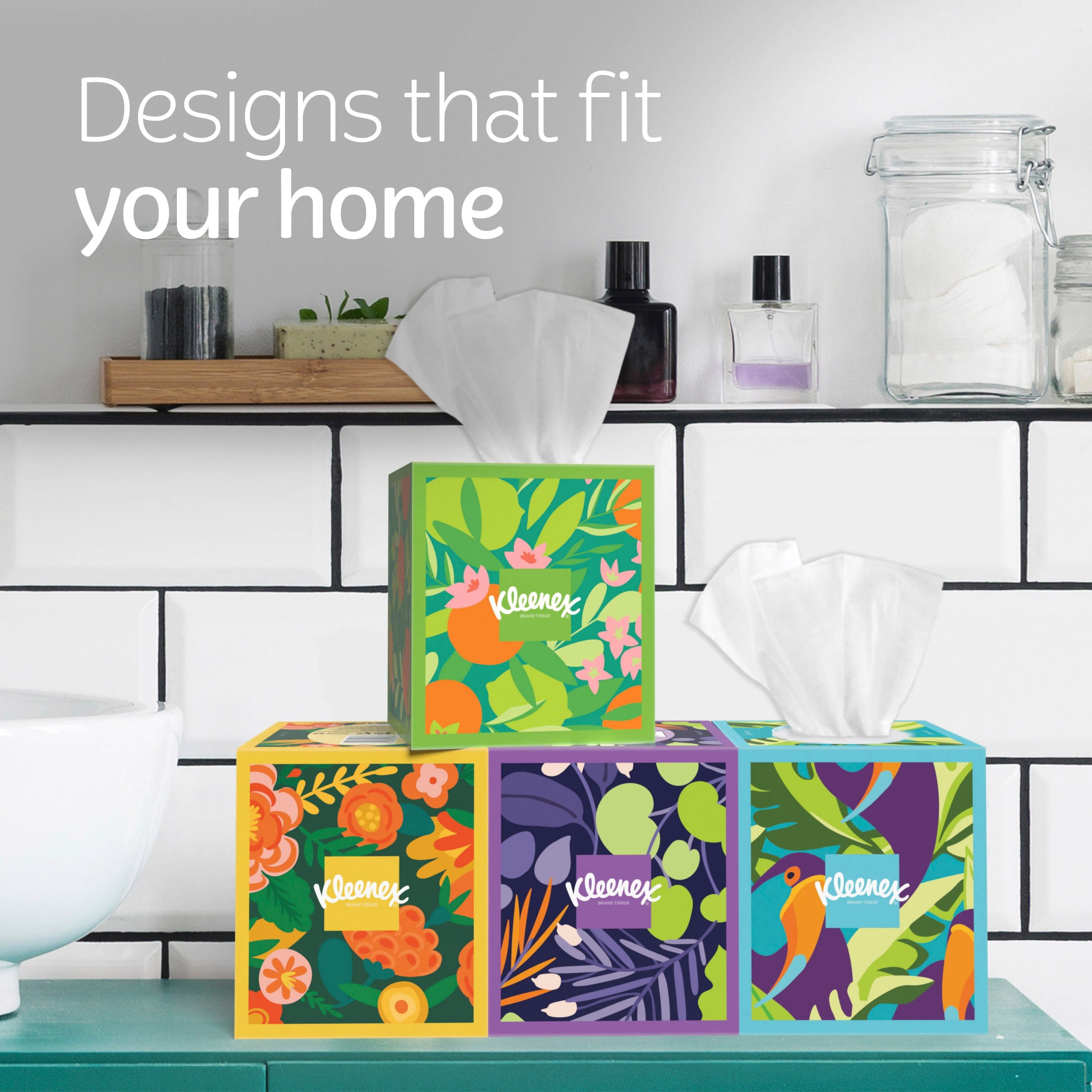 Kleenex Ultra Soft Facial Tissues, 1 Cube Box, 60 Tissues per Box, 3-Ply