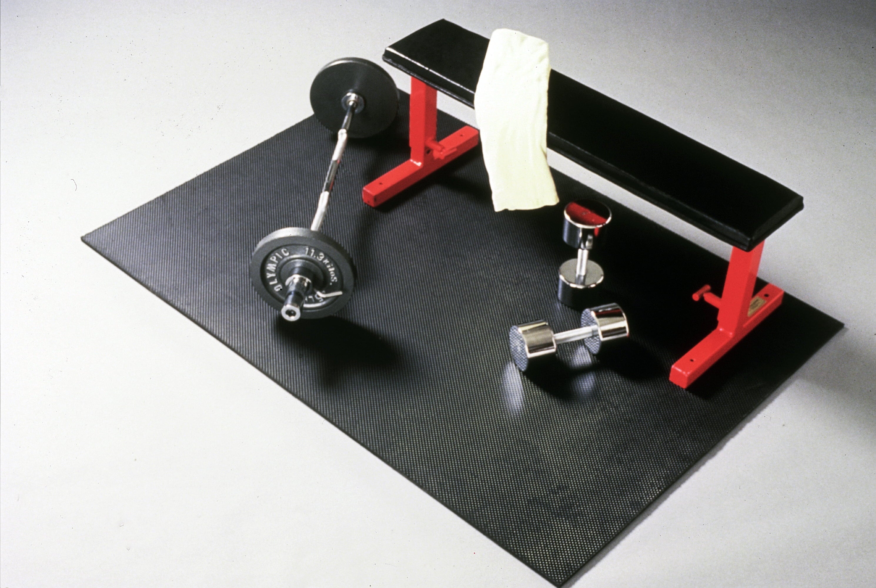 SuperMats - GymMat - Super Heavy Duty Quality - Commercial Grade Solid Vinyl - Home Gym Mat, Black, 48