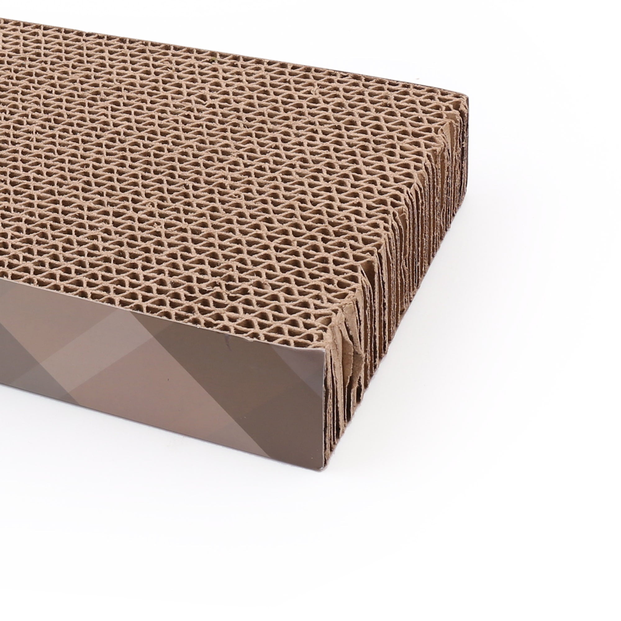 Primepets 2 Small Cat Scratcher Cardboard with Catnip, 15.8x4.8 in