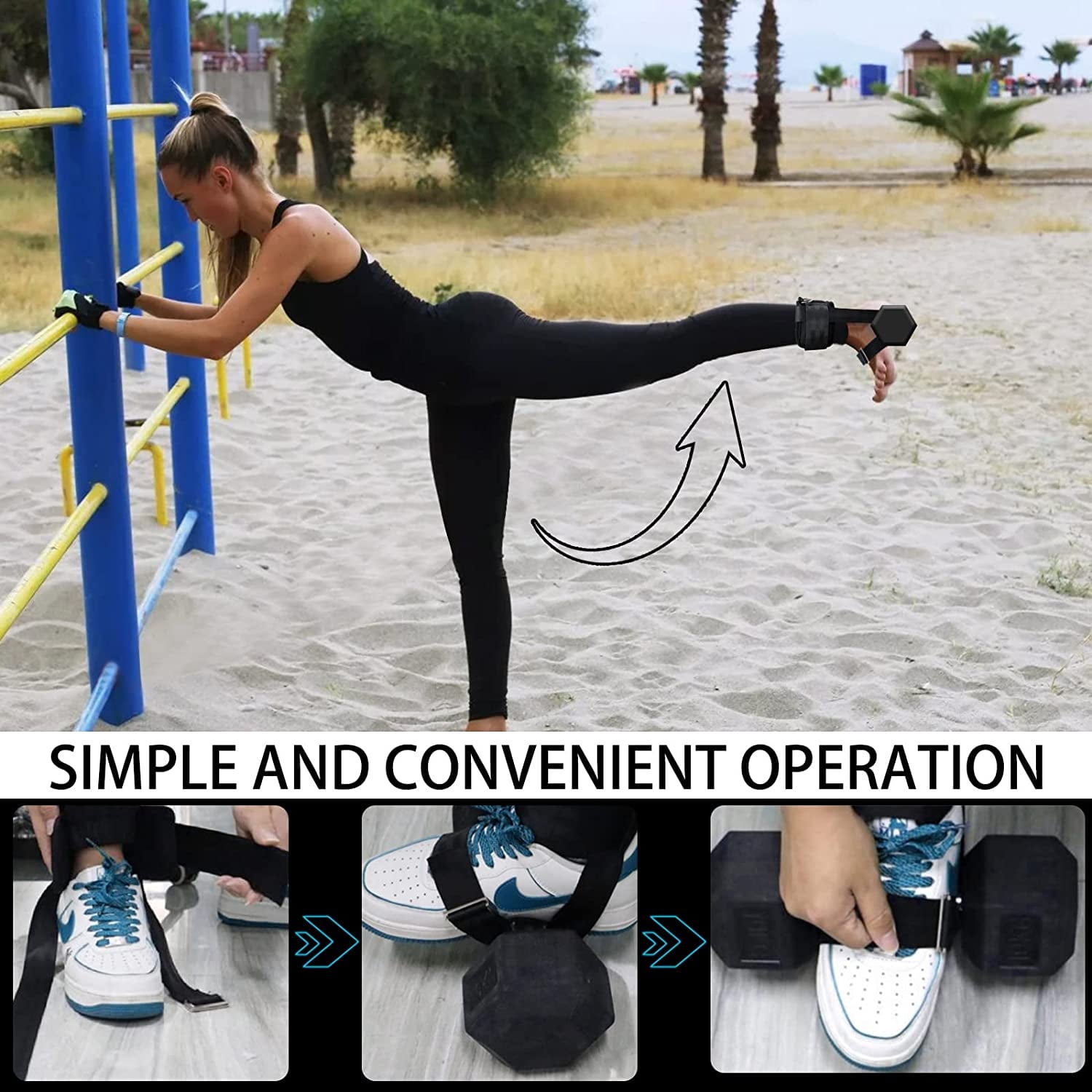 Adjustable Weight Dumbbell Ankle Straps Weight Lifting Shoe AttachmentAnkle Straps Leg Curl Machine