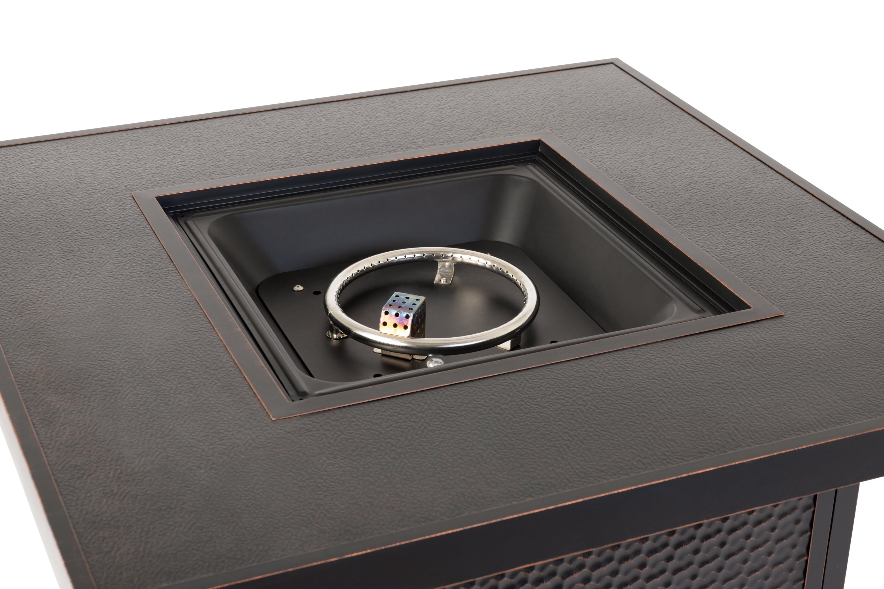 Fire Sense Weyland Square Aluminum Propane Gas Fire Pit