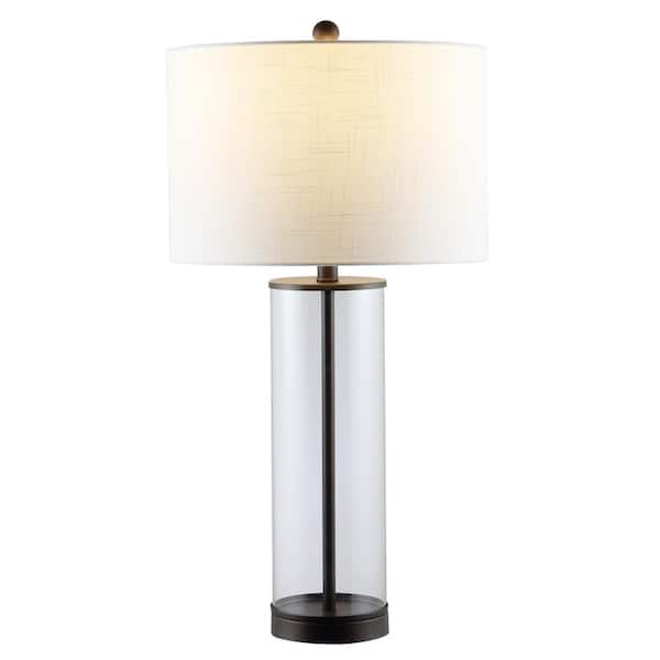 Collins 29 in. Oil Rubbed Bronze Glass LED Table Lamp