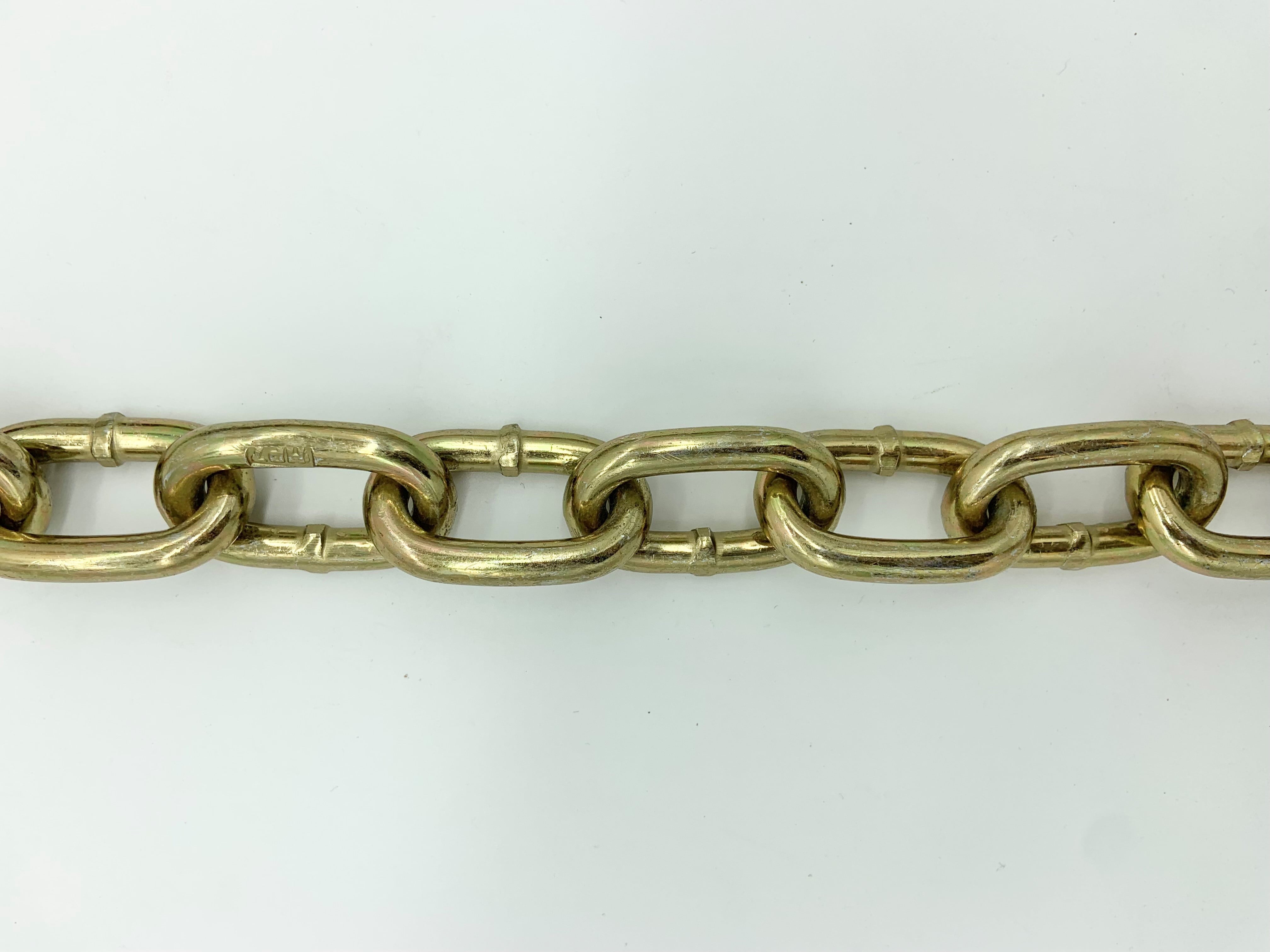 Peerless Chain Utility Yellow Zinc Plated Tow Chain & Hooks, 1/4