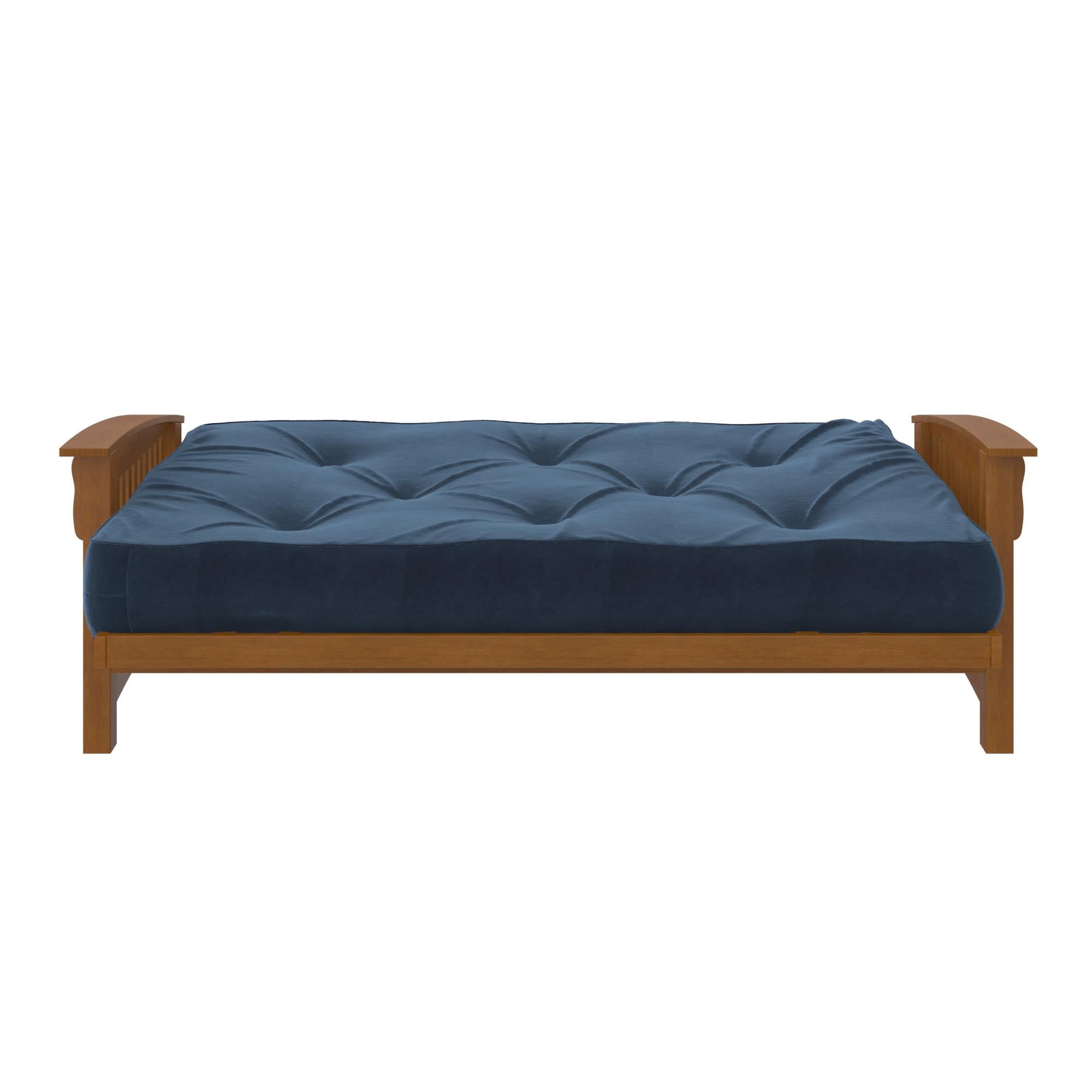 DHP 8 Inch Independently Encased Coil Futon Mattress, Blue Microfiber