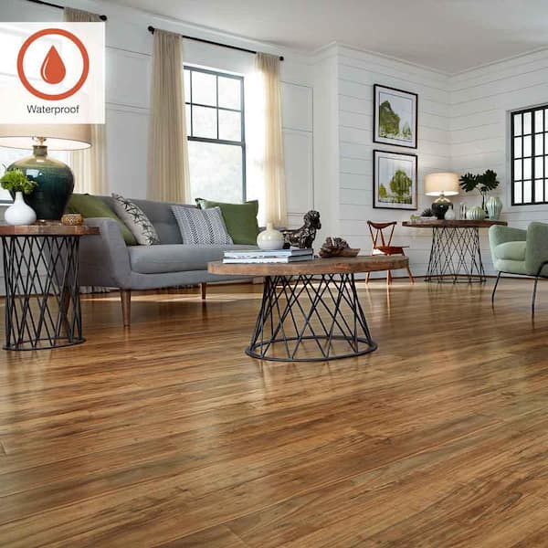 Outlast+ Applewood 12 mm T x 5.2 in. W Waterproof Laminate Wood Flooring (13.7 sqft/case)