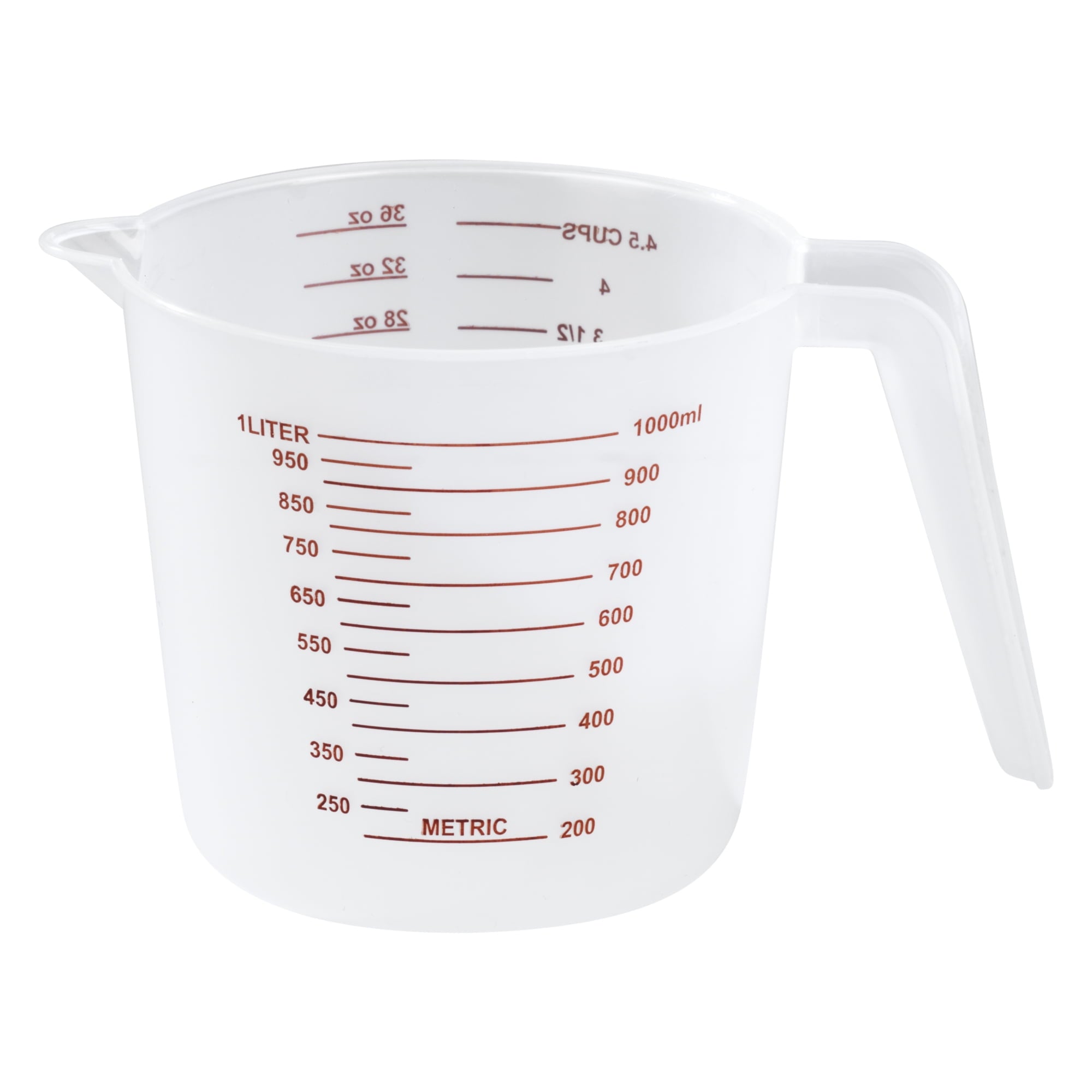 Mainstays 3-Piece Plastic Measuring Cups Set with Spouts, Clear