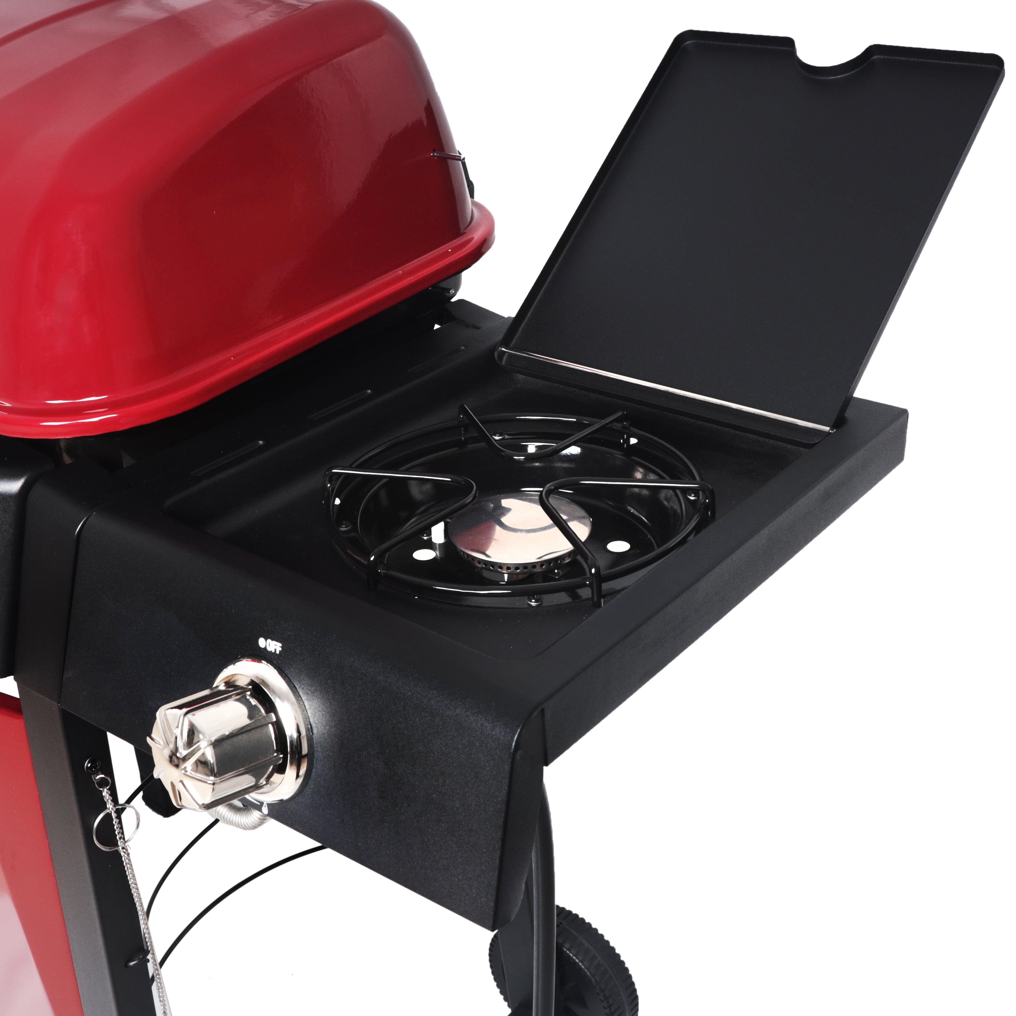 RevoAce 4 Burner Propane Gas Grill Including a Side Burner, Red Sedona, GBC1729WRS