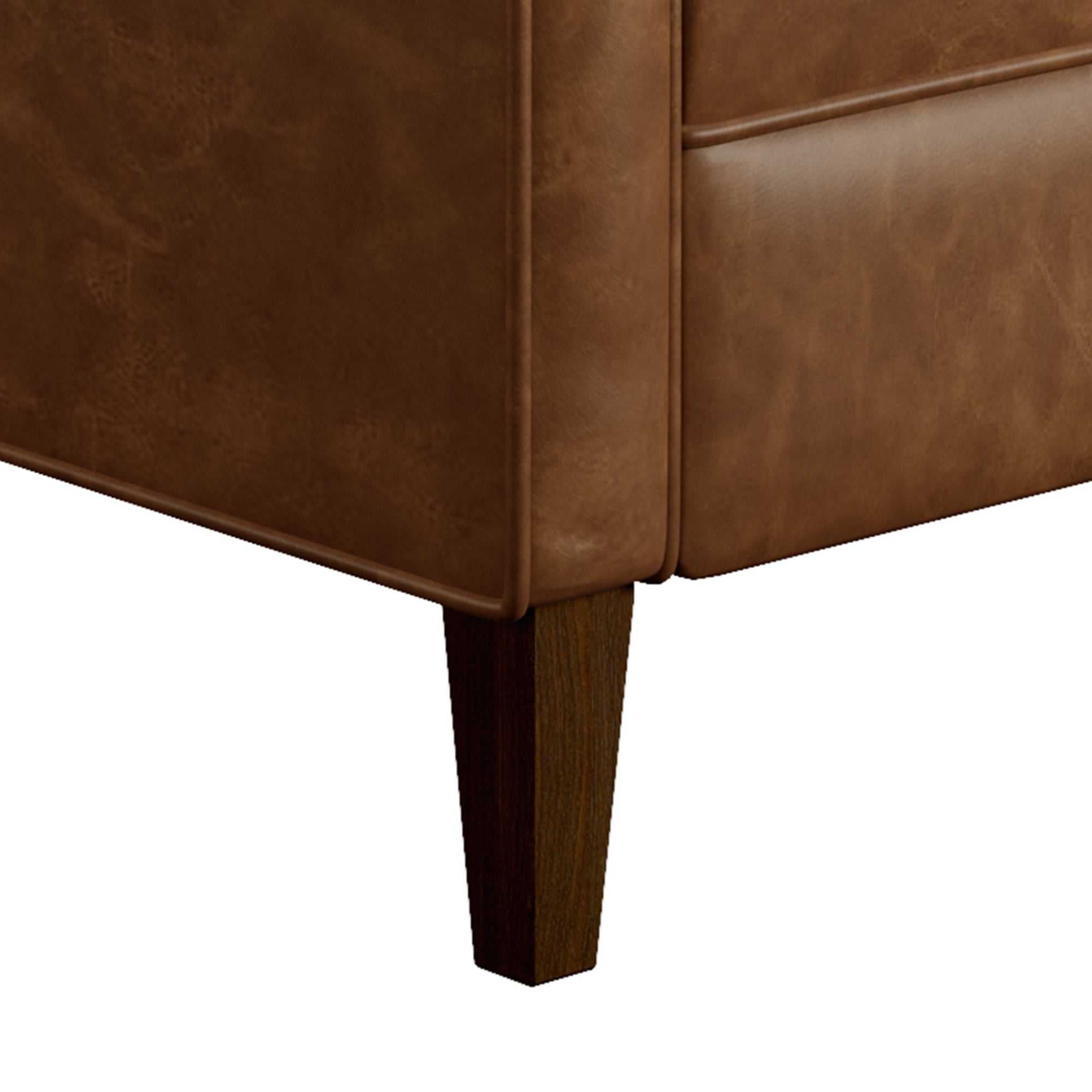 Hillsdale Jianna Faux Leather Push Back Recliner, Saddle Brown